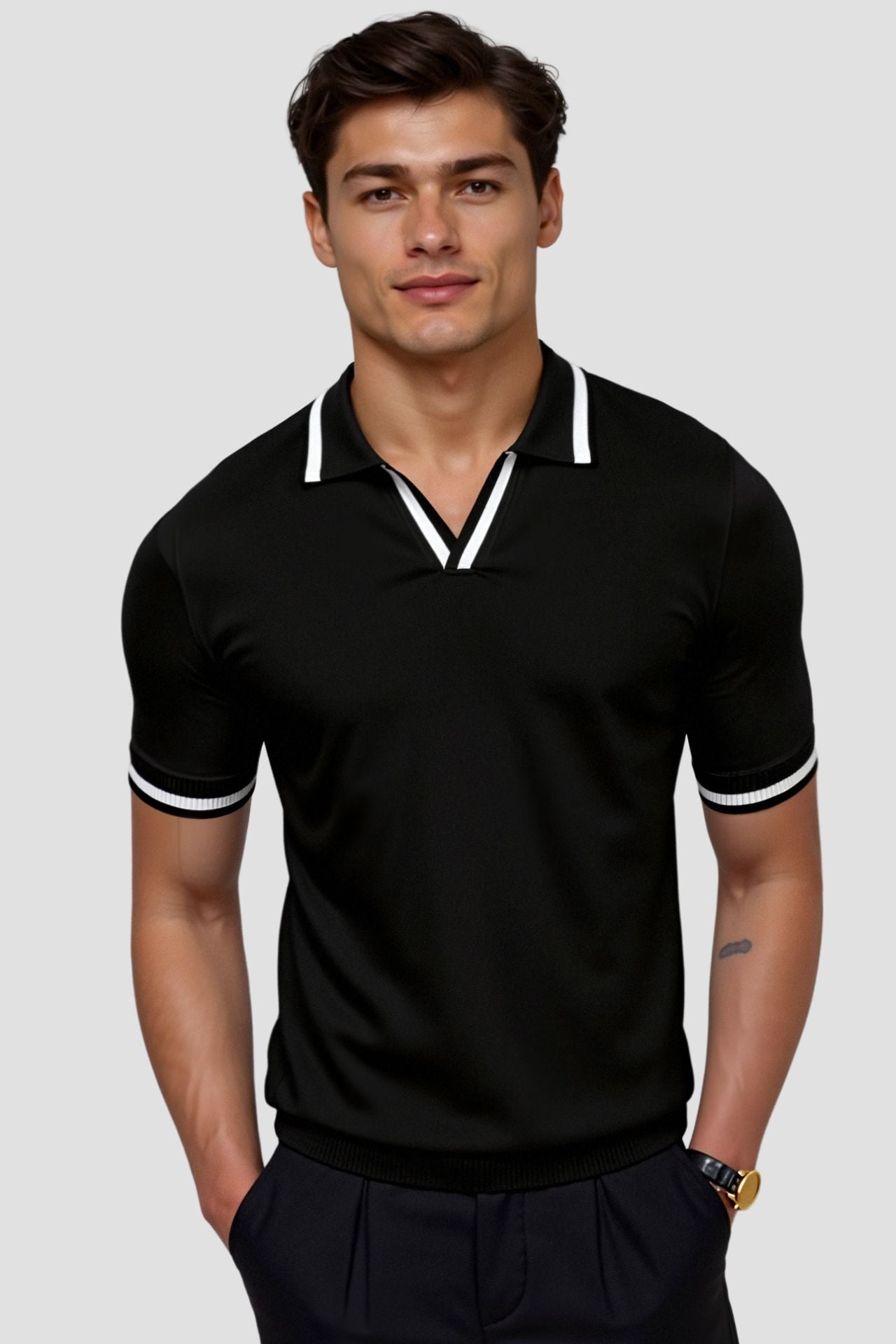 LINEA Contrast Slim Fitted Polo