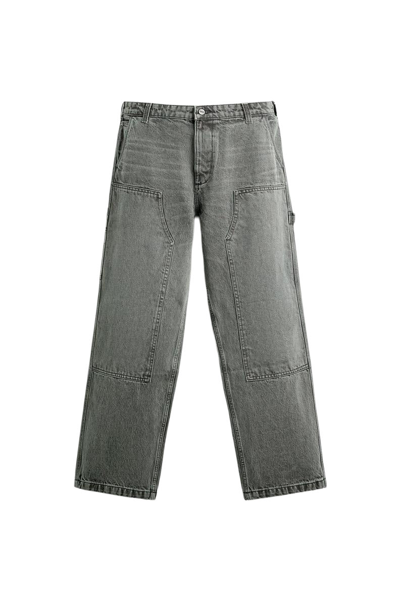 Men's Professional Cargo Jeans with Extra Pockets and Comfor